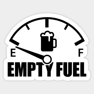 Beer Empty Fuel Gauge (black) Sticker